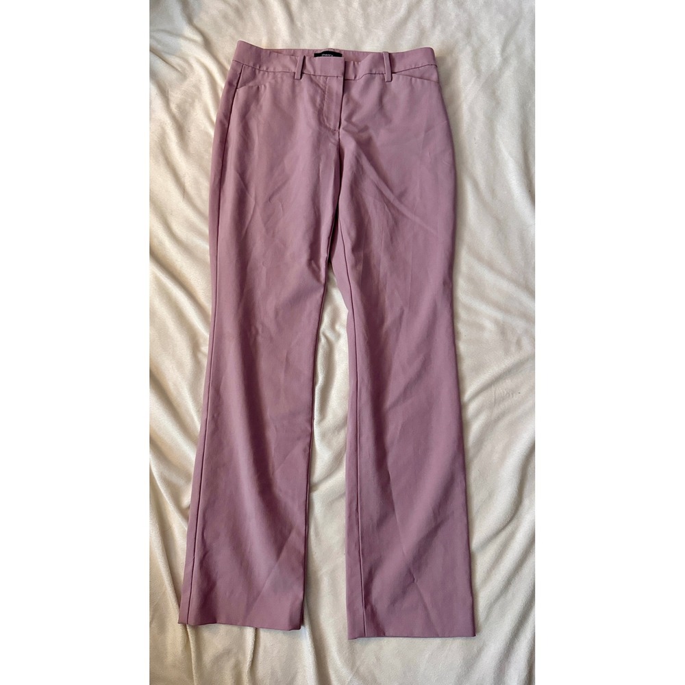 Theory Izelle S Sevona Trousers Women 00 Mauve Wool Blend Slim Flare